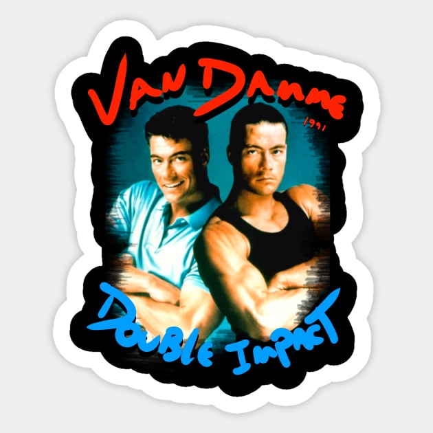VAN DAMME CLASSIC JCVD DOUBLE IMPACT  1991 Sticker by Diyutaka